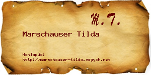 Marschauser Tilda névjegykártya